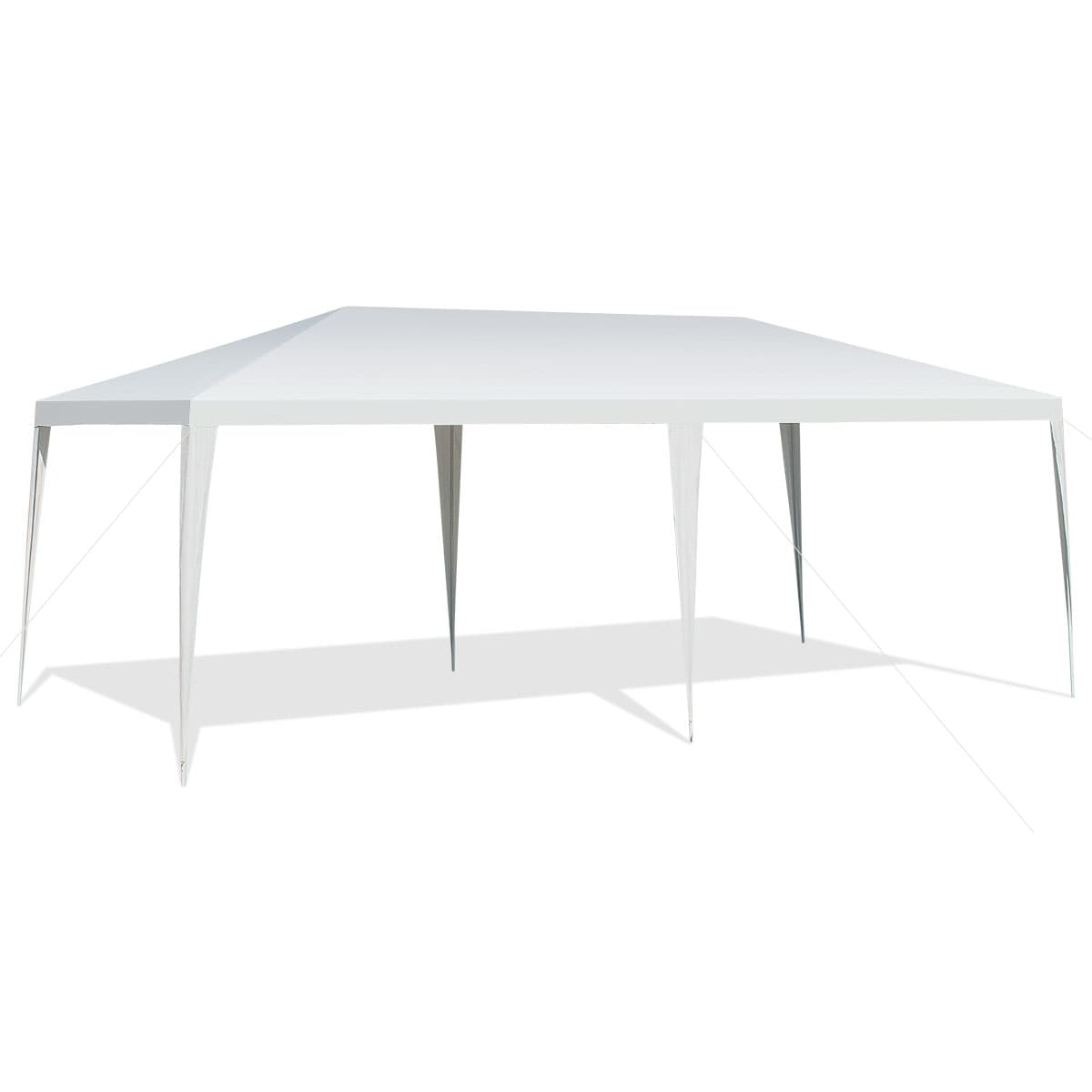 CostwayTonnelle de Jardin Pliant 3 m x 6 m Tente de Réception Dessus Imperméable Recouverte de Tissu PE pour Fêtes Commercial