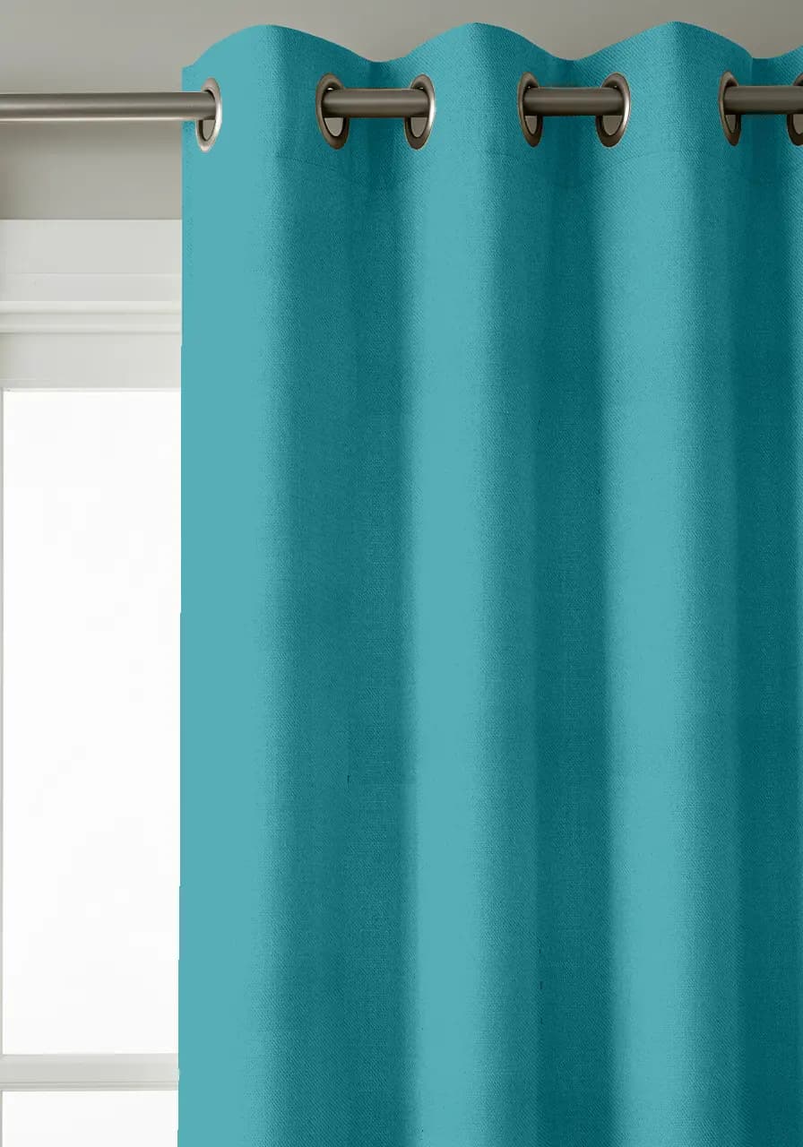 Rideaux Obscurcissants Bleu Azur - Tissu Acoustique Non feu M1